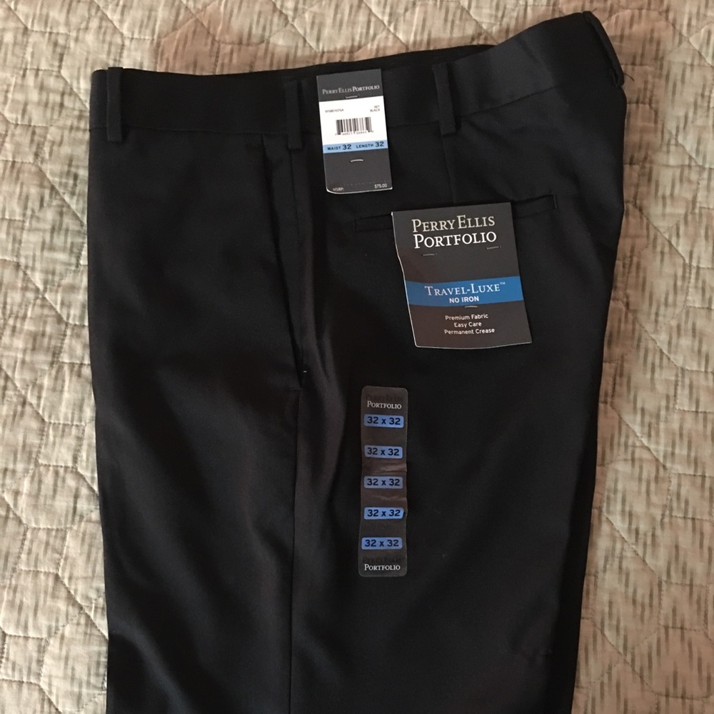 Perry Ellis Portfolio Men’s Trousers 32x32(blk)